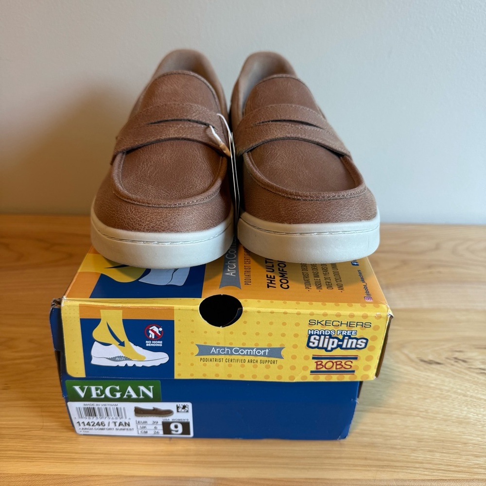 Skechers Slip-ins: BOBS Arch Comfort Sunfest Tan Women’s Size 9 - Picture 5 of 6